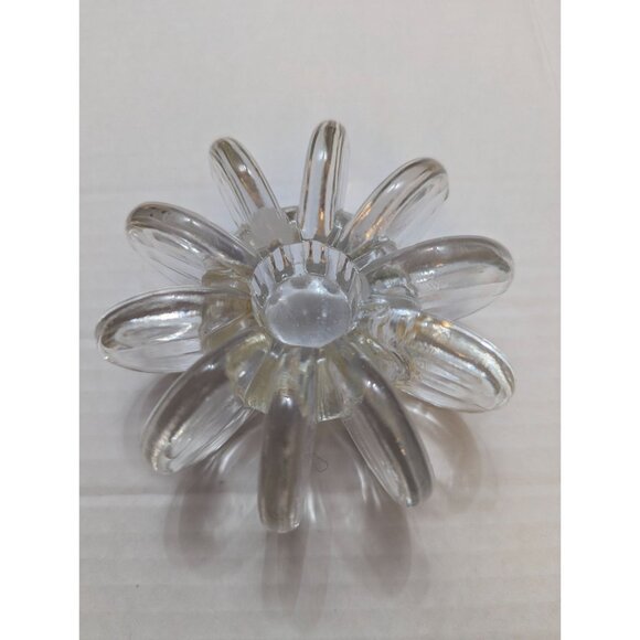 ROSENTHAL Glass MCM candle holder coin shape circle burst 4x4 inch ** PLS READ** - Picture 2 of 8
